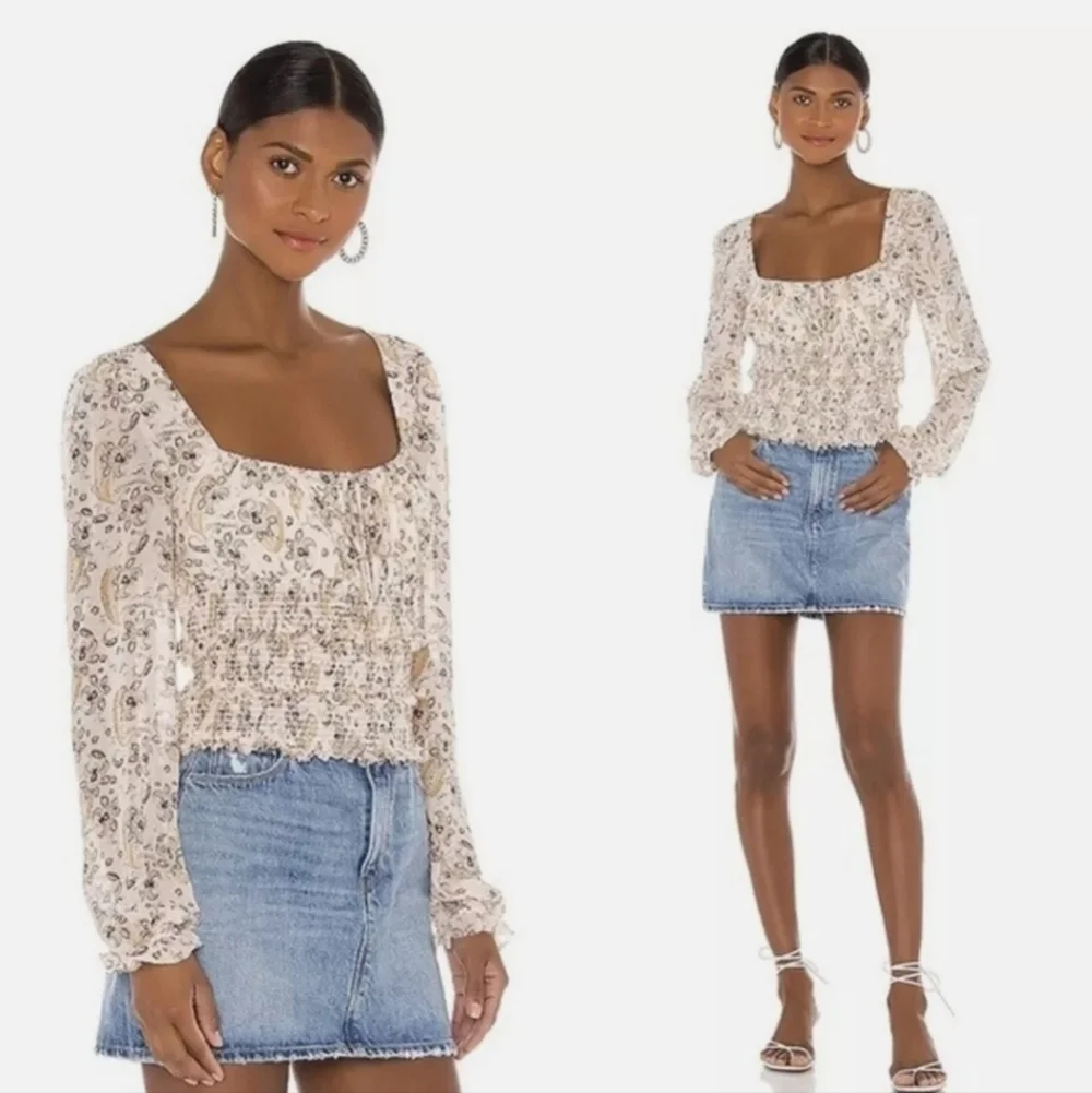 Free People Lolita Floral Long Sleeve Top- size S